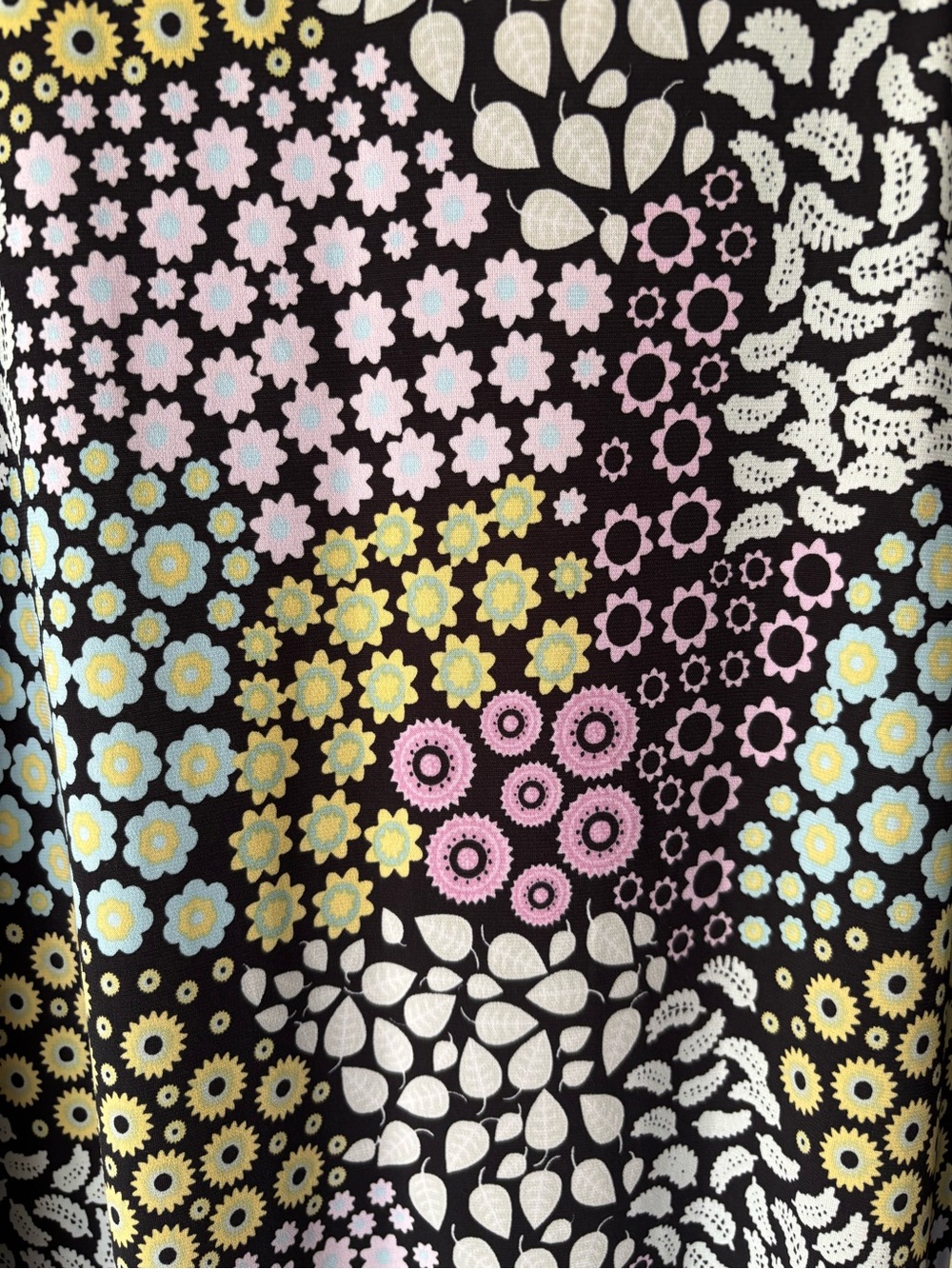 LuLaRoe Black Maxi Skirt with Pink, Yellow, Mint & White Floral Print - Picture 2 of 7
